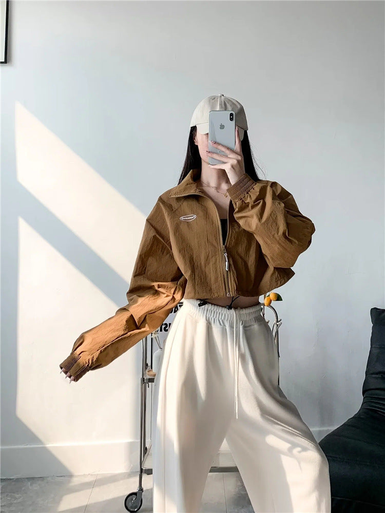 Damer trendig cropped jacka med hög krage Mirla-Eva Jonsson