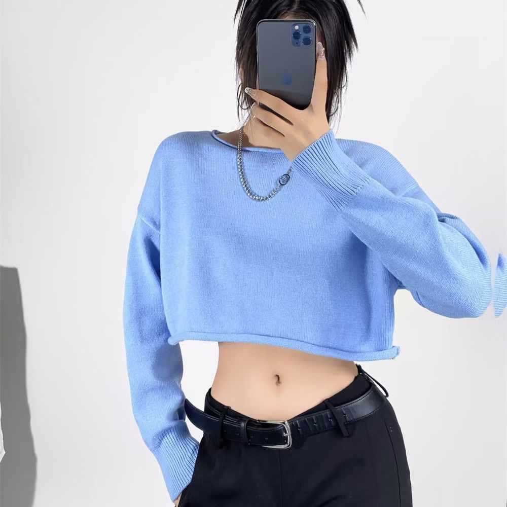 Damer trendig cropped tröja Mirla-Eva Jonsson
