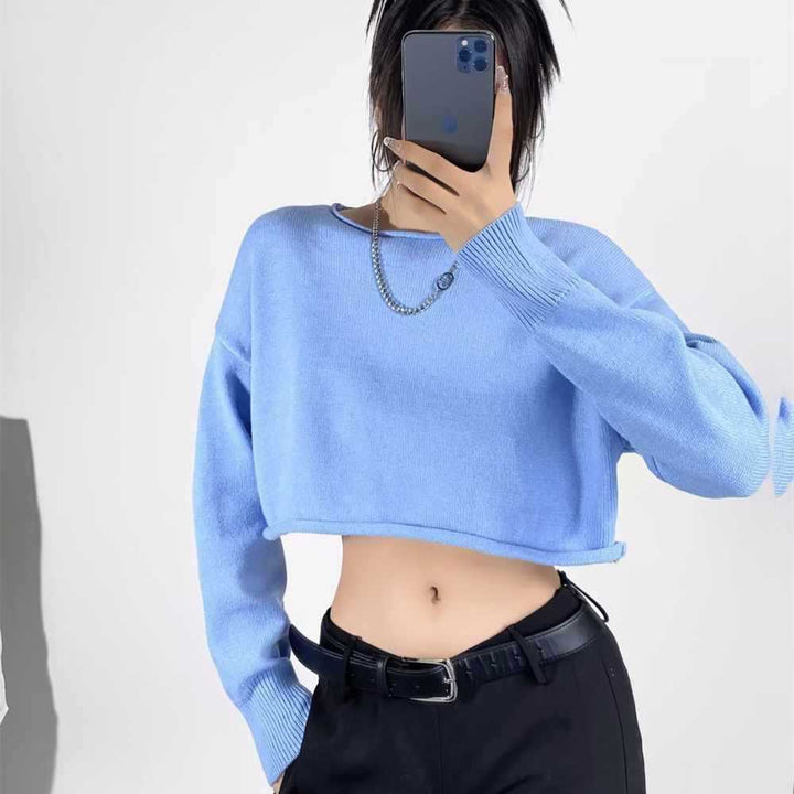Damer trendig cropped tröja Mirla-Eva Jonsson
