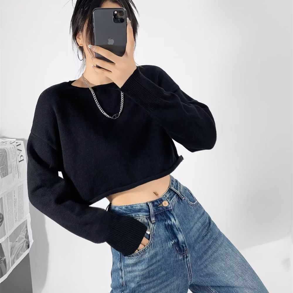 Damer trendig cropped tröja Mirla-Eva Jonsson