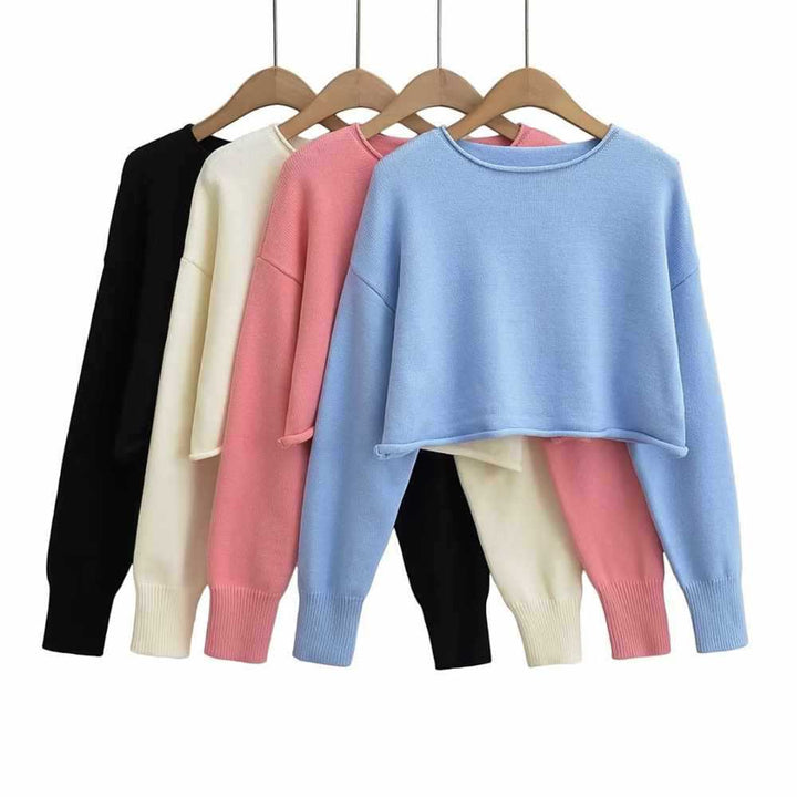 Damer trendig cropped tröja Mirla-Eva Jonsson