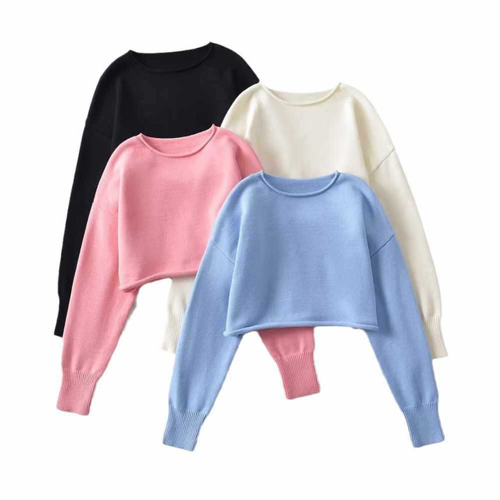 Damer trendig cropped tröja Mirla-Eva Jonsson