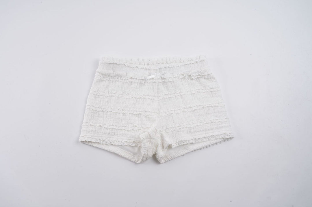 Damer trendiga shorts med volangdesign och elastisk midja Mirla-Eva Jonsson