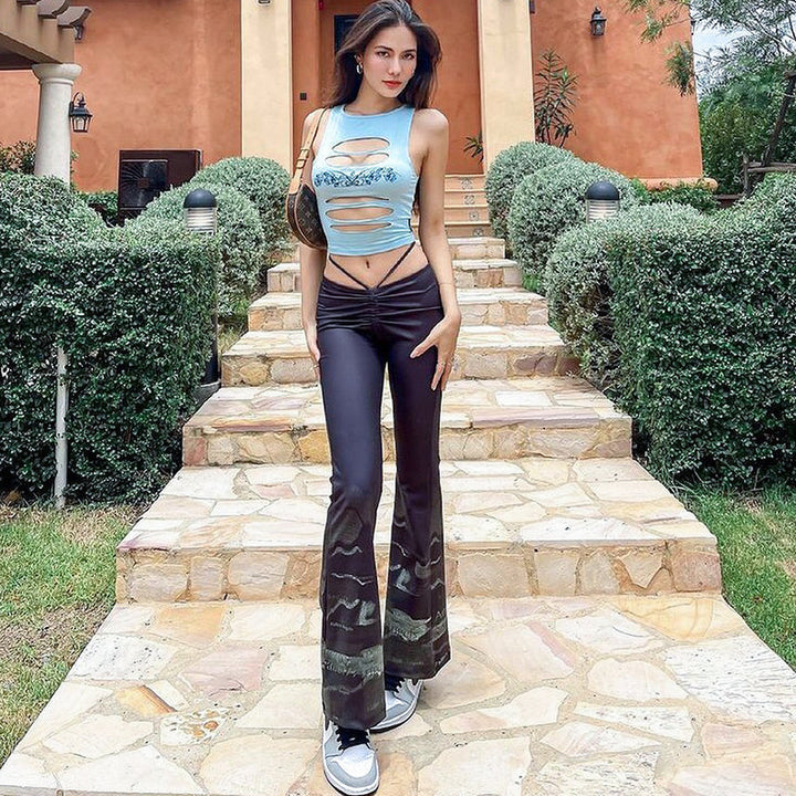 Damer trendigt Cut-out Crop Top Mirla-Eva Jonsson