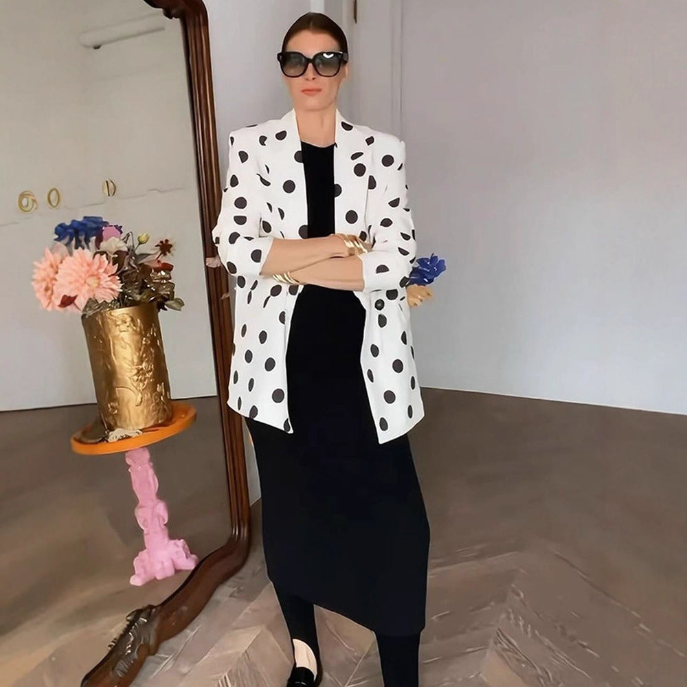 Damer trendy blazer med prickar Mirla-Eva Jonsson