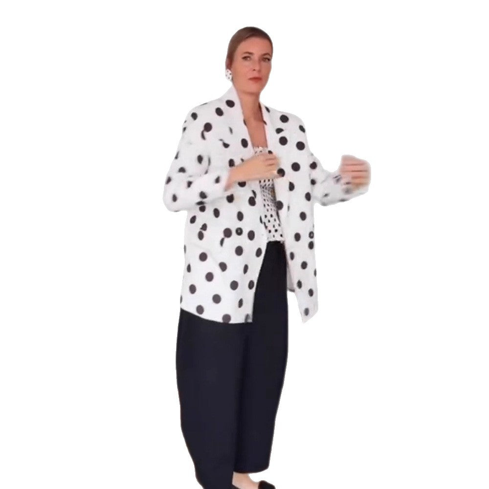 Damer trendy blazer med prickar Mirla-Eva Jonsson
