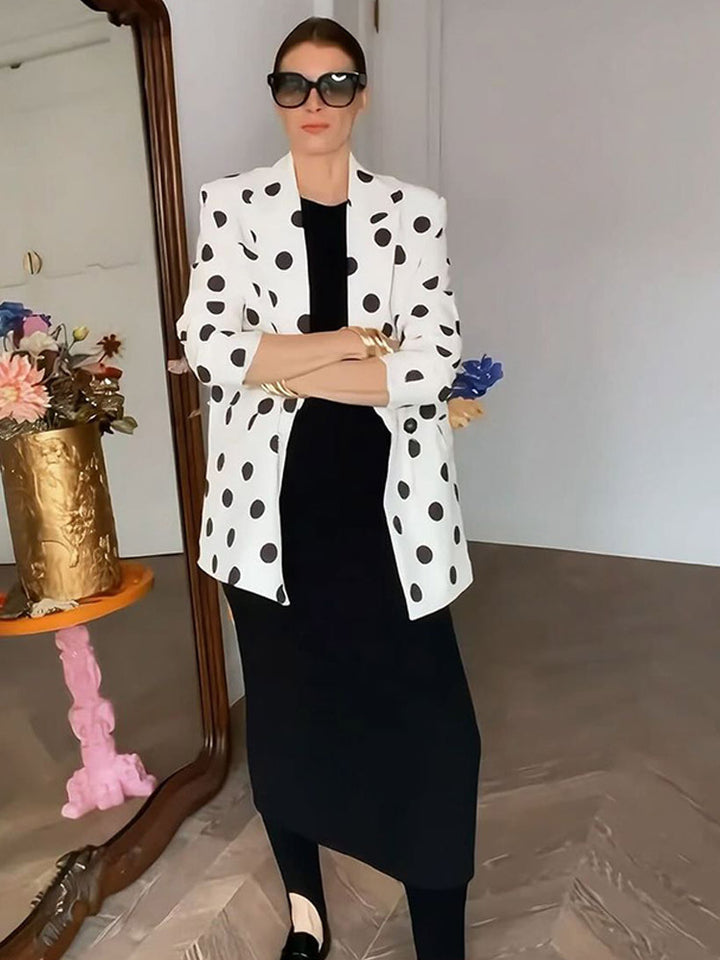 Damer trendy blazer med prickar Mirla-Eva Jonsson
