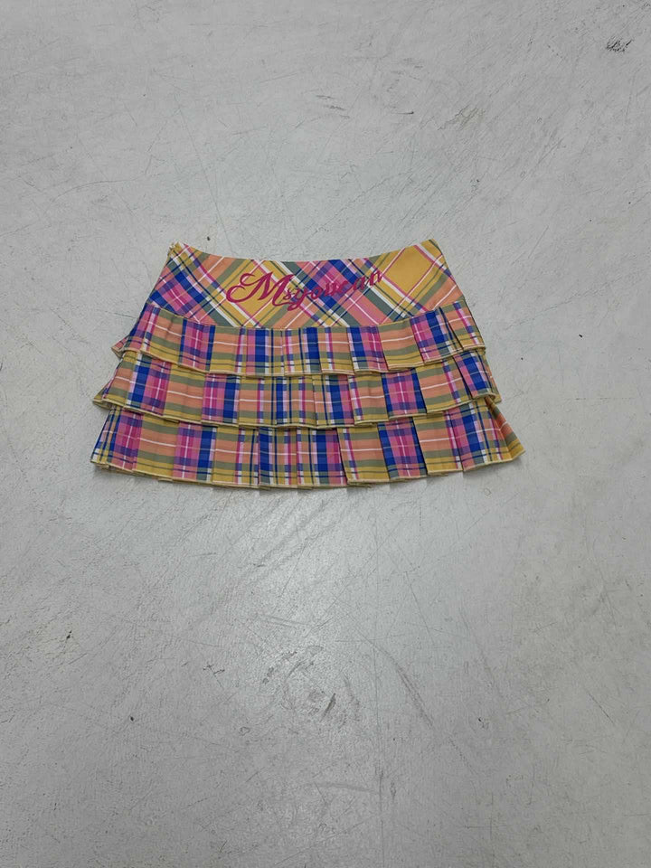 Damer trendy, lager skirt med rutigt mönster och elastisk midja Mirla-Eva Jonsson