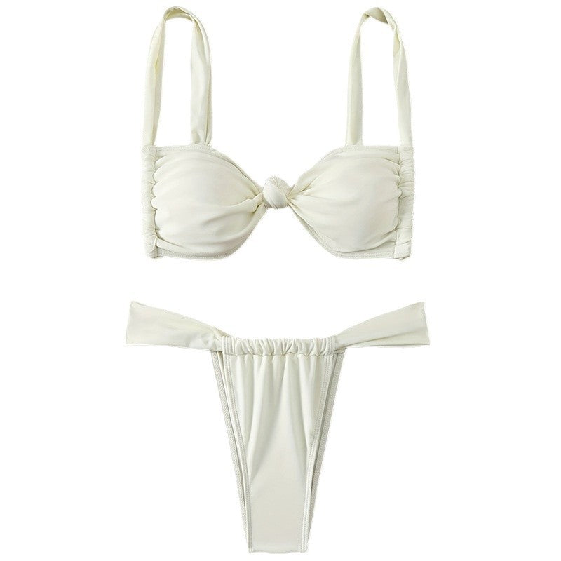 Damer triangel-bikini med knutna toppar och hög benöppning Mirla-Eva Jonsson