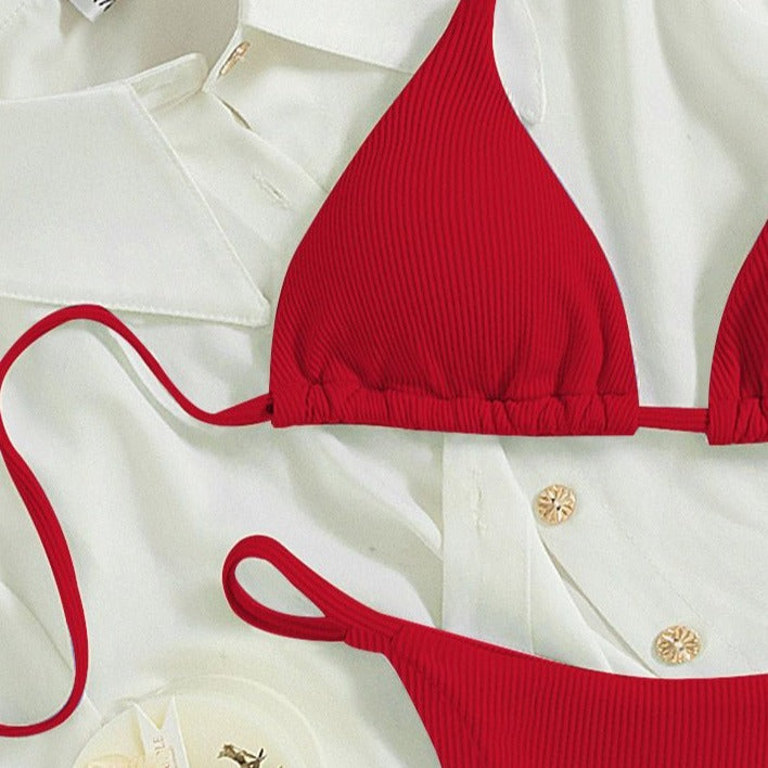 Damer triangulär bikini med justerbara band och elegant underdel Mirla-Eva Jonsson