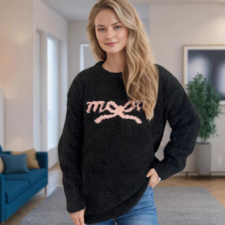Damer tröja med hjärtligt motiv och mjukt material Mirla-Eva Jonsson