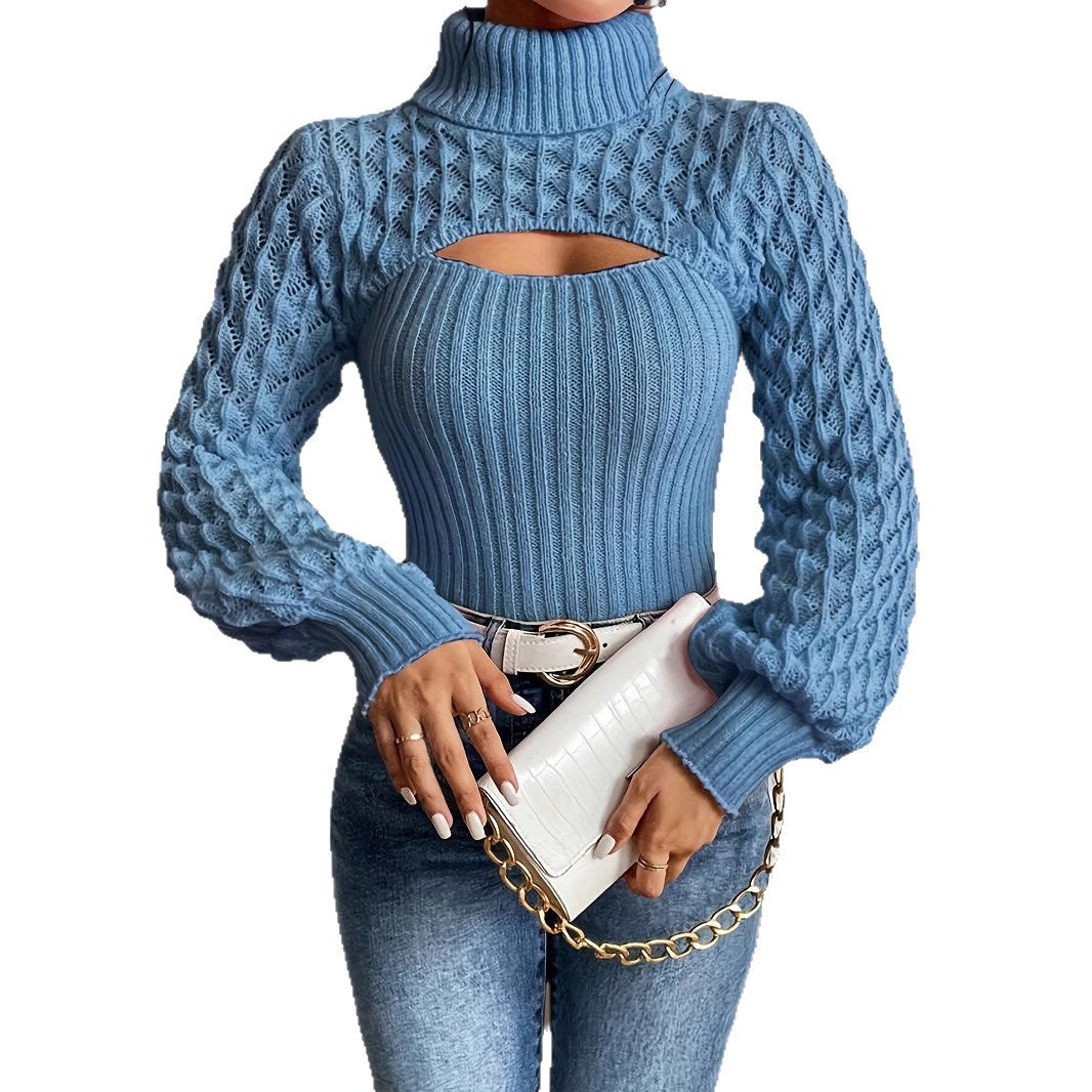 Damer tröja med hög krage och cut-outs Mirla-Eva Jonsson