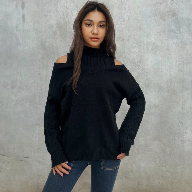 Damer tröja med off-shoulder design och strukturerade ärmar Eva Jonsson-Eva Jonsson