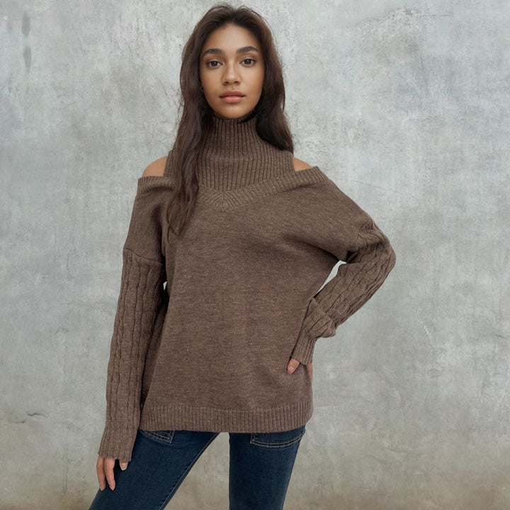 Damer tröja med off-shoulder design och strukturerade ärmar Eva Jonsson-Eva Jonsson
