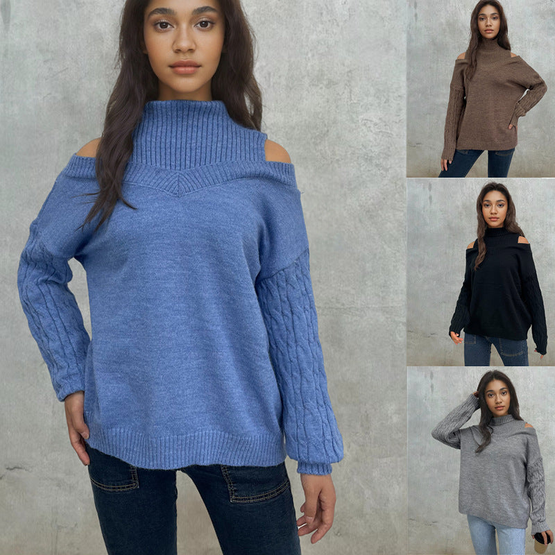 Damer tröja med off-shoulder design och strukturerade ärmar Eva Jonsson-Eva Jonsson