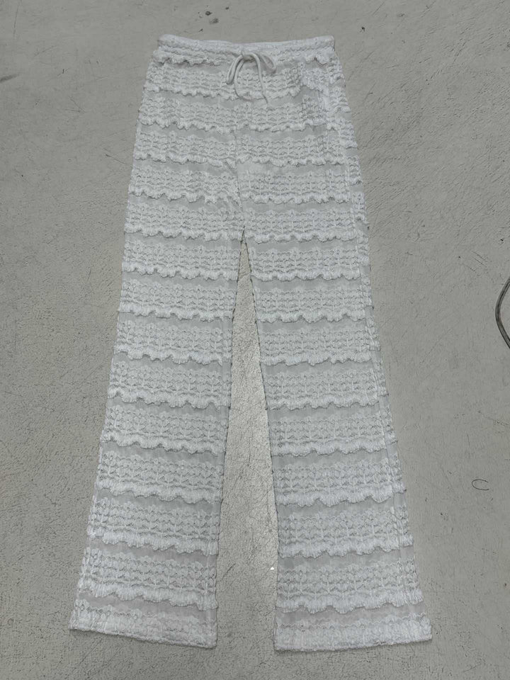 Damer utan tå Boho-byxor med broderad detalj Mirla-Eva Jonsson