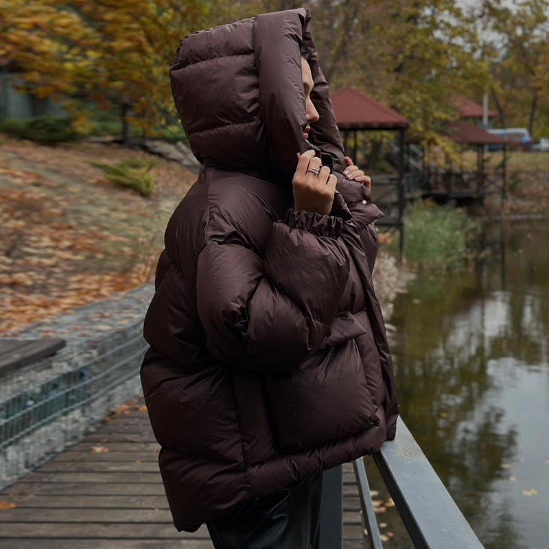 Damer vadderad vinterjacka med oversized huva Mirla-Eva Jonsson