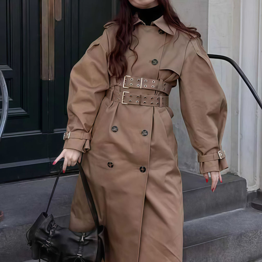 Damer vattenavvisande trenchcoat med midjebälte Mirla-Eva Jonsson