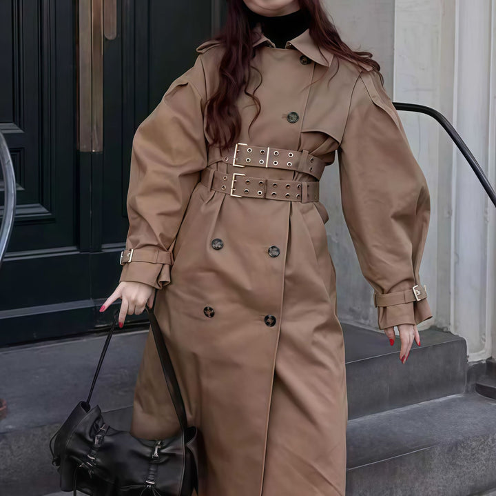 Damer vattenavvisande trenchcoat med midjebälte Mirla-Eva Jonsson
