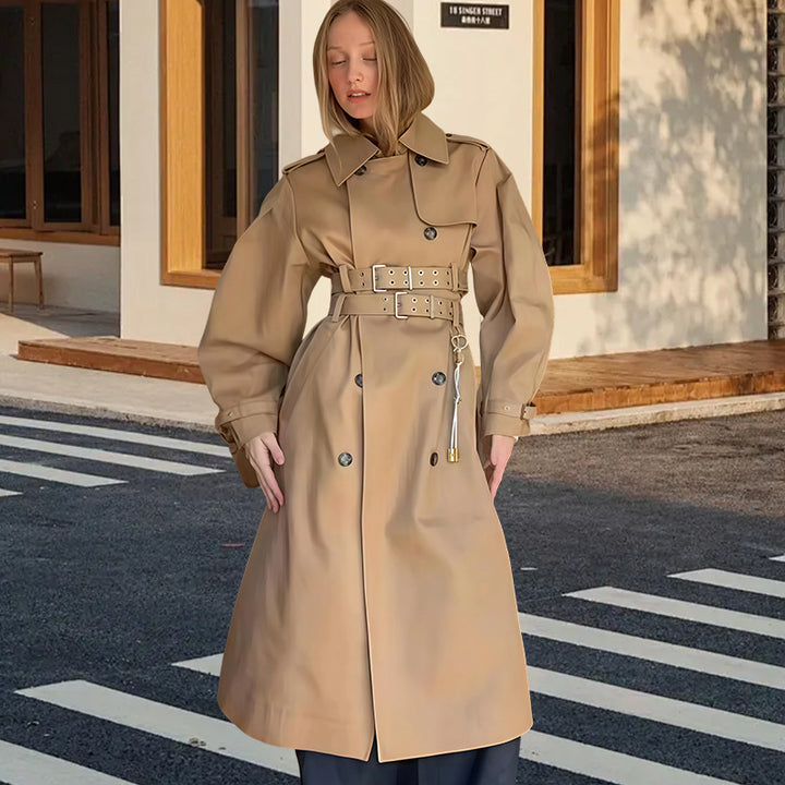 Damer vattenavvisande trenchcoat med midjebälte Mirla-Eva Jonsson