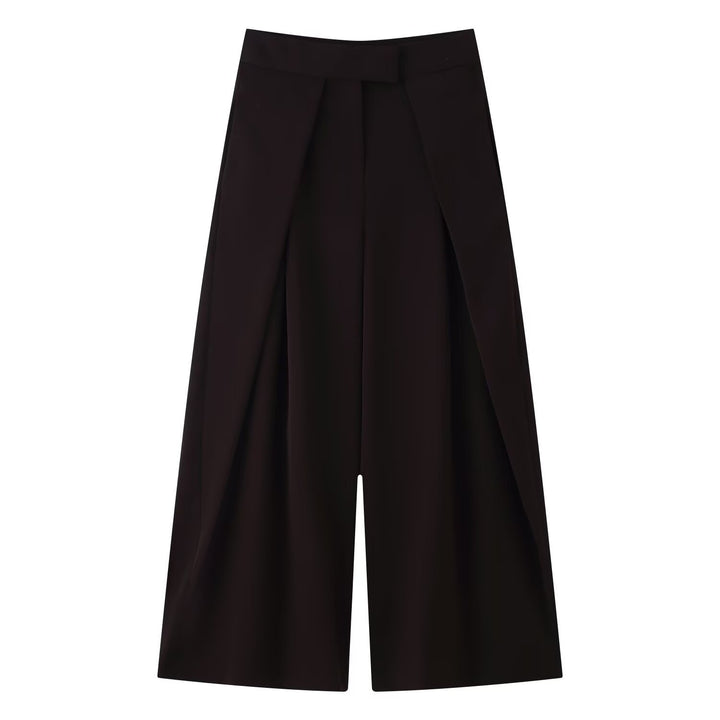Damer vida culotte-byxor med eleganta plisseringar och hög midja Mirla-Eva Jonsson