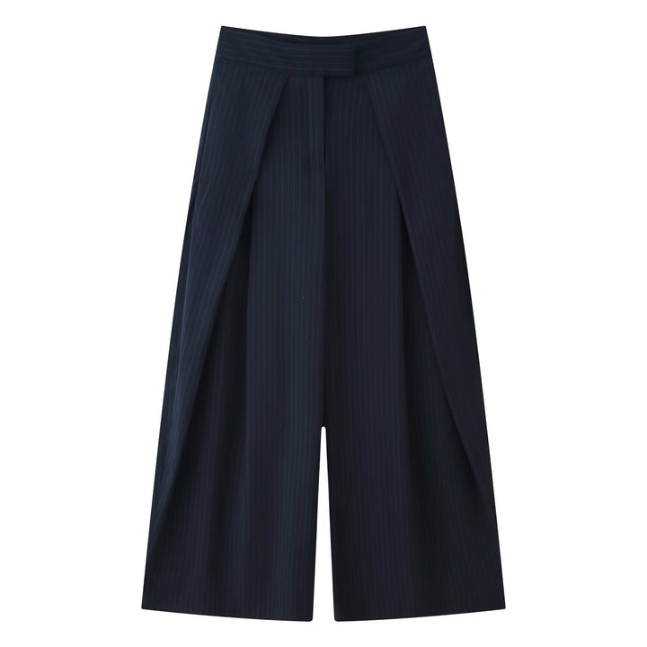Damer vida culotte-byxor med eleganta plisseringar och hög midja Mirla-Eva Jonsson