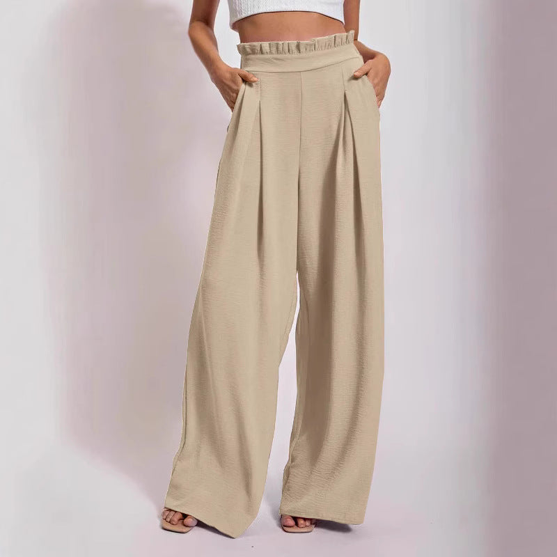 Damer vida culotte-byxor med veck och elastisk midja Eva Jonsson-Eva Jonsson