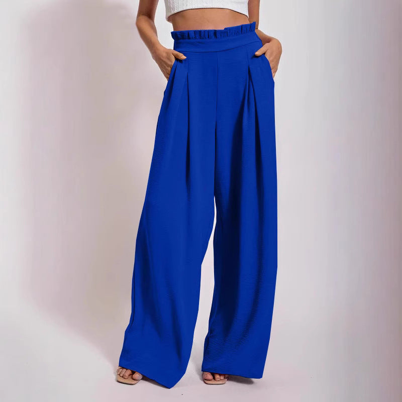 Damer vida culotte-byxor med veck och elastisk midja Eva Jonsson-Eva Jonsson