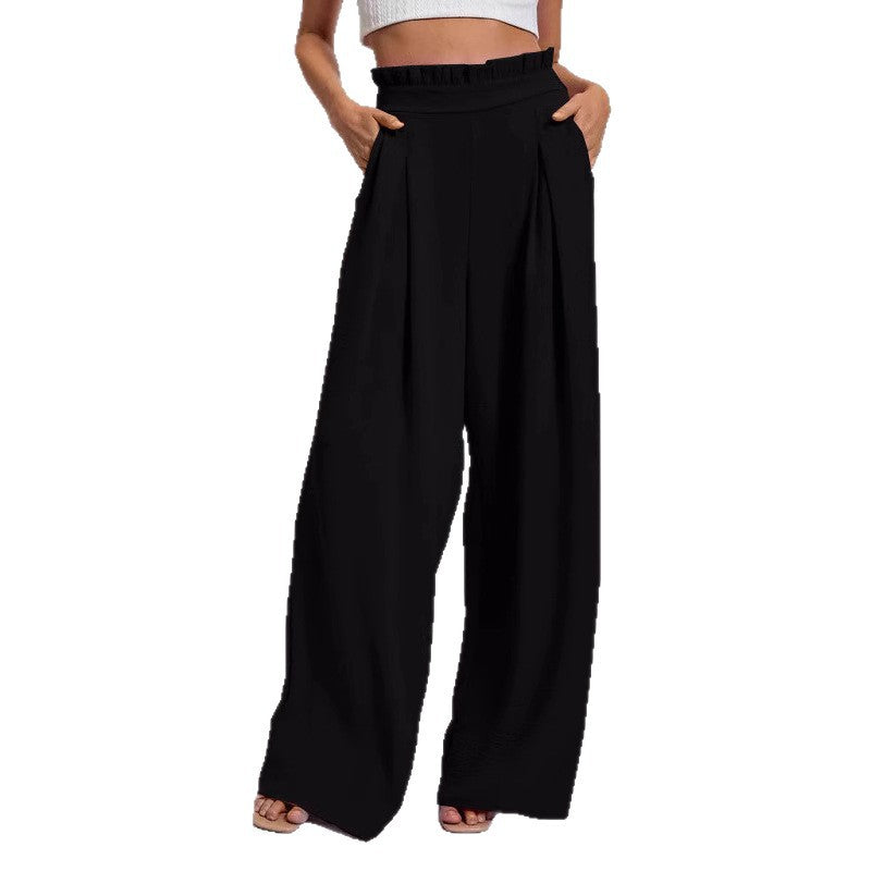 Damer vida culotte-byxor med veck och elastisk midja Eva Jonsson-Eva Jonsson