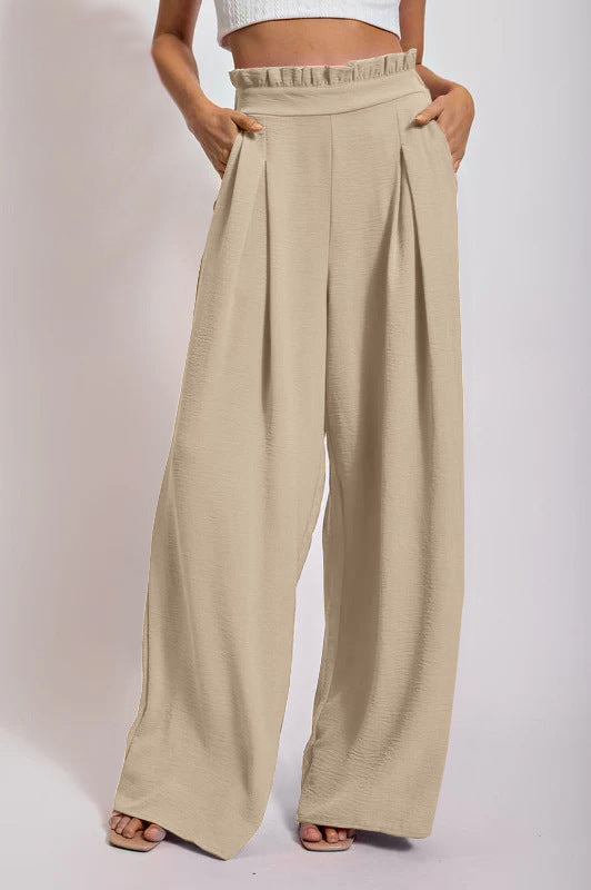 Damer vida culotte-byxor med veck och elastisk midja Eva Jonsson-Eva Jonsson