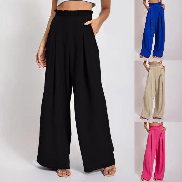 Damer vida culotte-byxor med veck och elastisk midja Eva Jonsson-Eva Jonsson