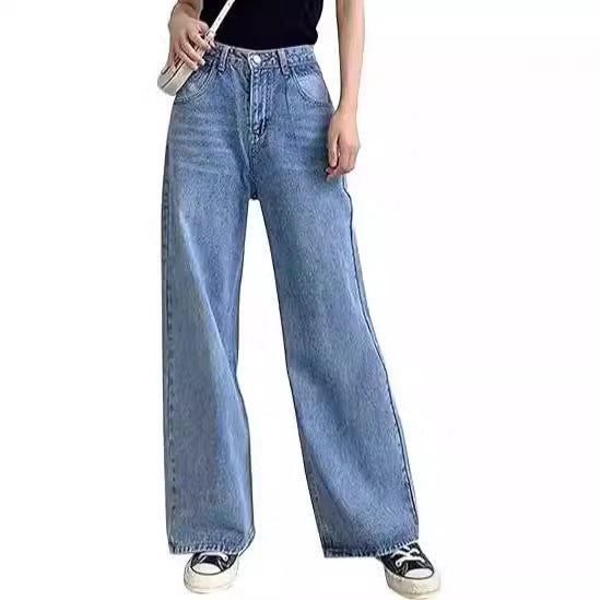 Damer vida high waist jeans med bekväm passform och avslappnad stil Mirla-Eva Jonsson