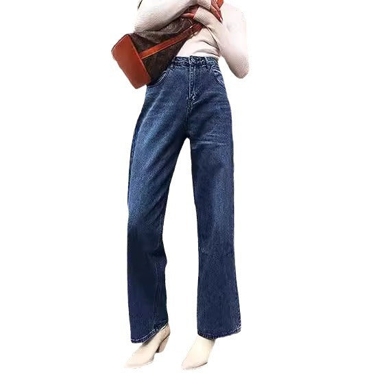 Damer vida high waist jeans med bekväm passform och avslappnad stil Mirla-Eva Jonsson