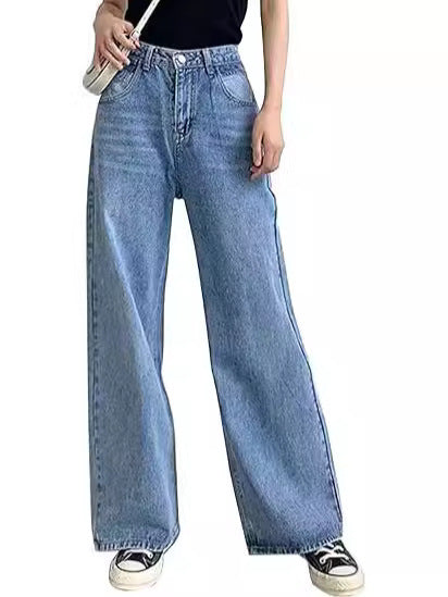 Damer vida high waist jeans med bekväm passform och avslappnad stil Mirla-Eva Jonsson