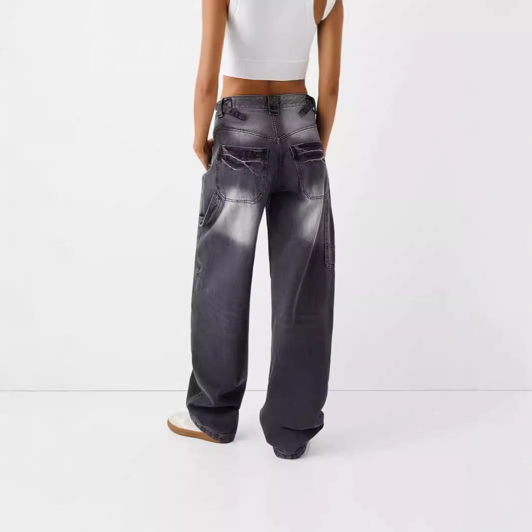 Damer vida high-waist jeans med elegant passform och avslappnad design Mirla-Eva Jonsson