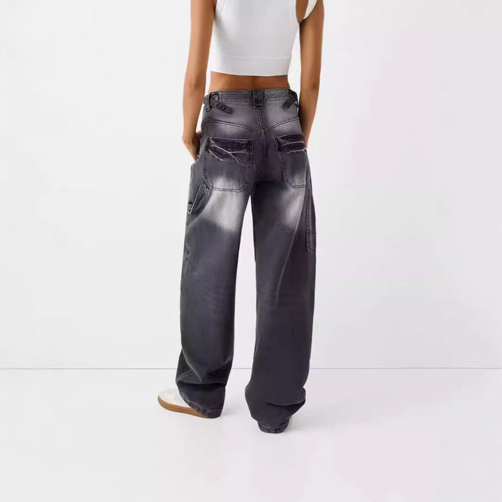 Damer vida high-waist jeans med elegant passform och avslappnad design Mirla-Eva Jonsson