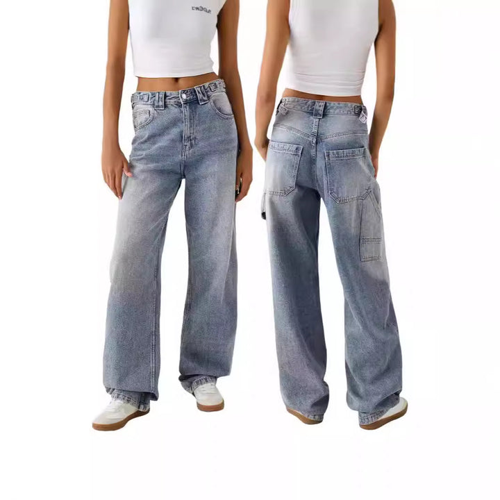 Damer vida high-waist jeans med elegant passform och avslappnad design Mirla-Eva Jonsson
