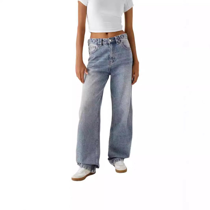 Damer vida high-waist jeans med elegant passform och avslappnad design Mirla-Eva Jonsson