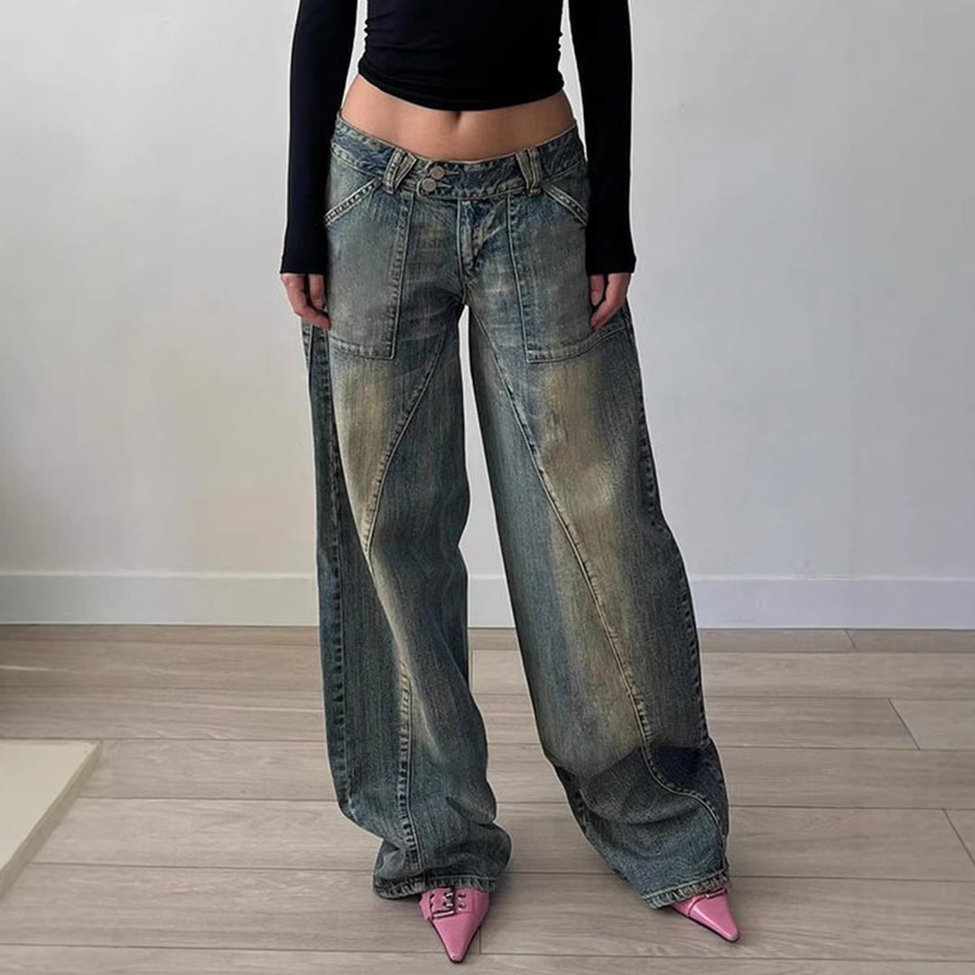 Damer vida jeans med avslappnad passform och unik design Mirla-Eva Jonsson