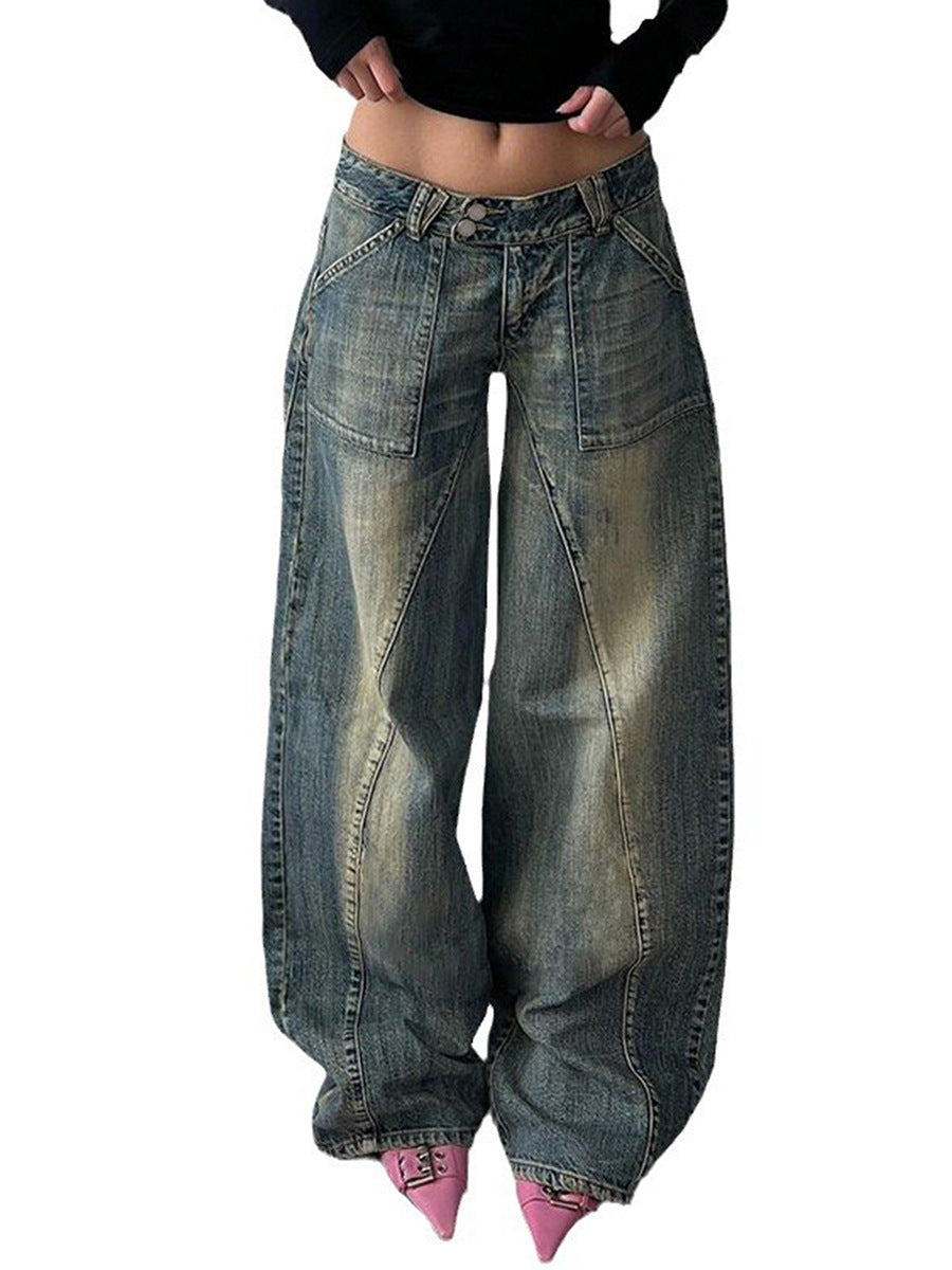 Damer vida jeans med avslappnad passform och unik design Mirla-Eva Jonsson