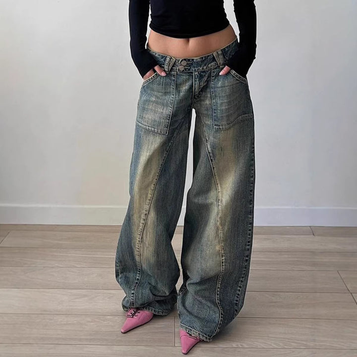 Damer vida jeans med avslappnad passform och unik design Mirla-Eva Jonsson