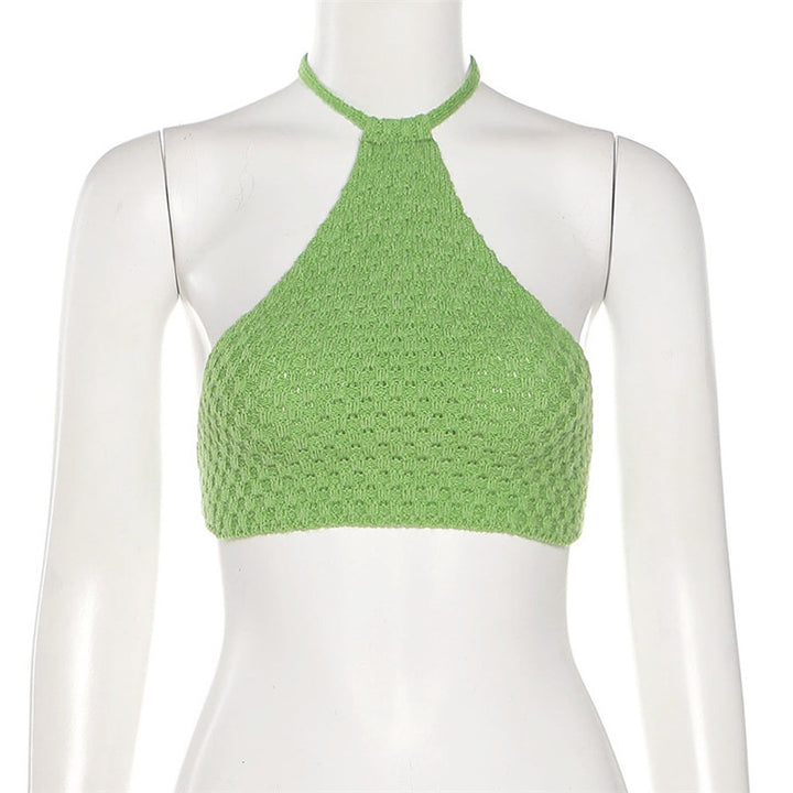 Damer virkad Crop-Bikini-Top med justerbara snören Mirla-Eva Jonsson
