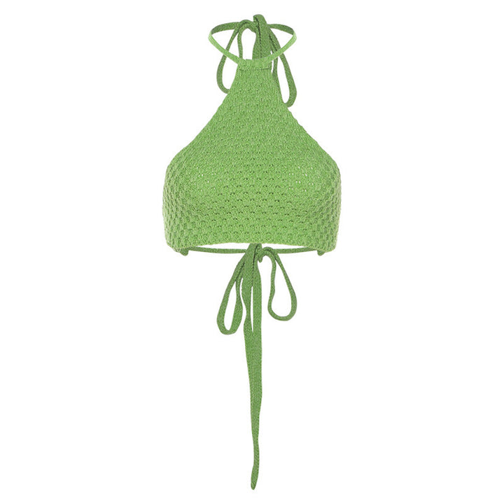 Damer virkad Crop-Bikini-Top med justerbara snören Mirla-Eva Jonsson