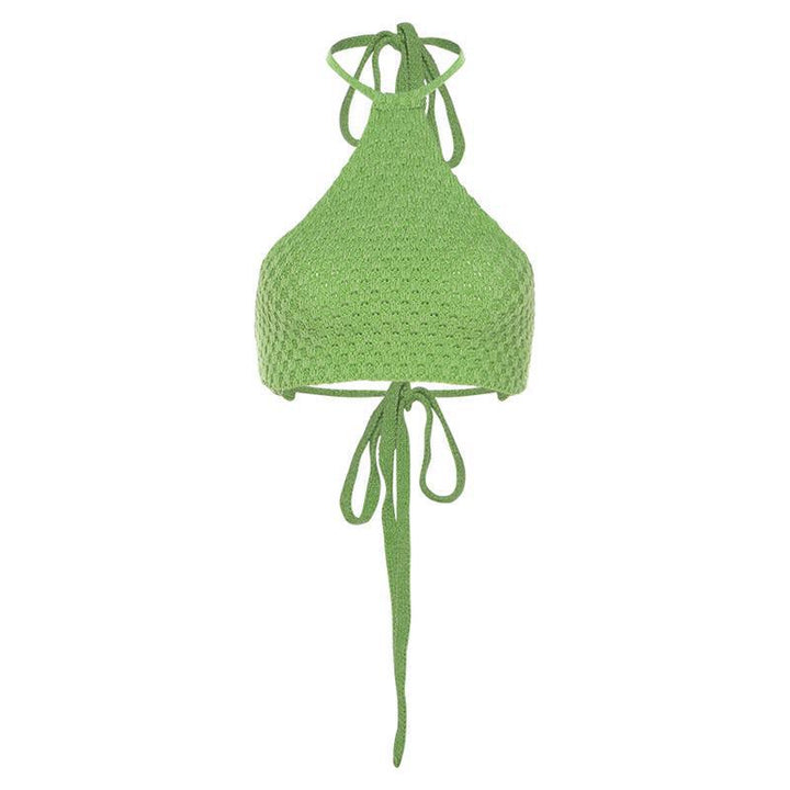 Damer virkad Crop-Bikini-Top med justerbara snören Mirla-Eva Jonsson