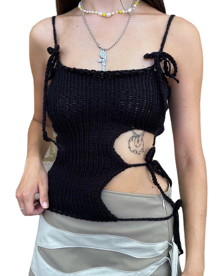 Damer virkade topp med öppna detaljer och raffinerade snörningar Mirla-Eva Jonsson
