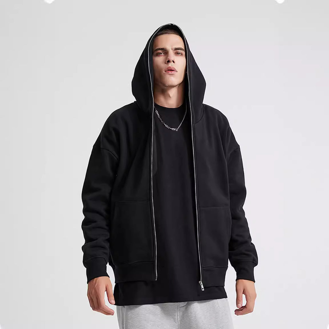 Damer zip-hoodie med hög krage och praktiska fickor Eva Jonsson-Eva Jonsson