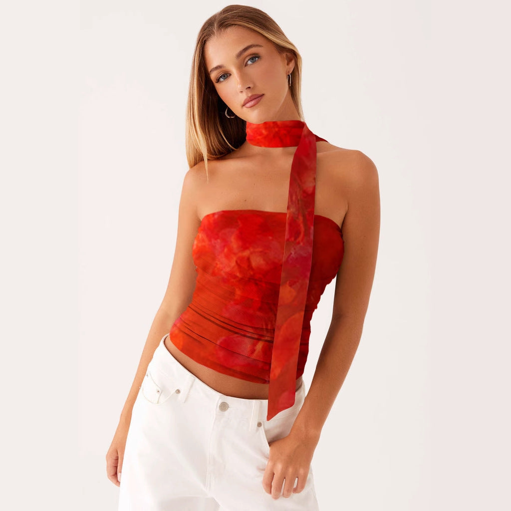 Damern Bandeau-top med raffinerade bindband Mirla-Eva Jonsson