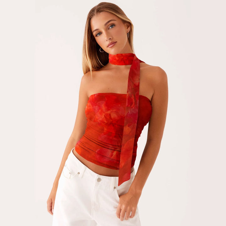 Damern Bandeau-top med raffinerade bindband Mirla-Eva Jonsson
