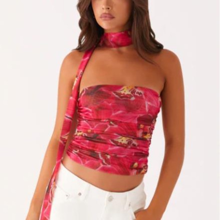 Damern Bandeau-top med raffinerade bindband Mirla-Eva Jonsson