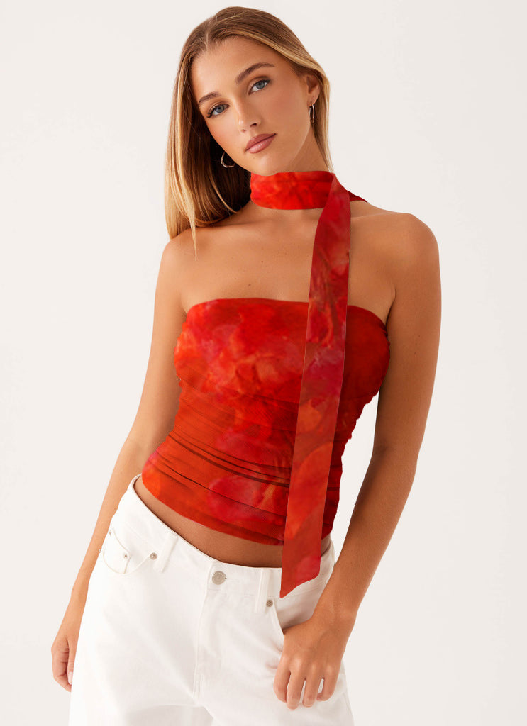 Damern Bandeau-top med raffinerade bindband Mirla-Eva Jonsson